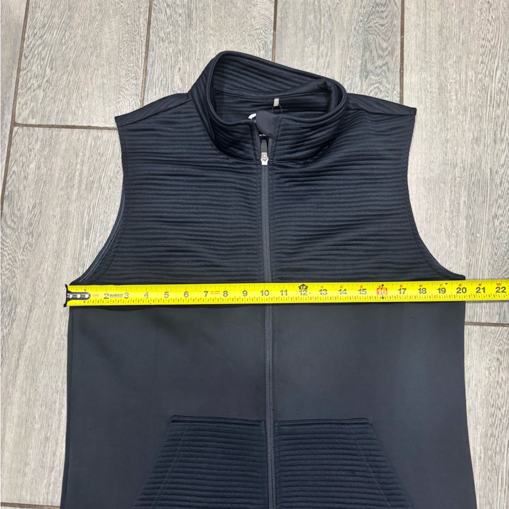 Zyia Men’s Technical Zip Front Athletic Ribbed Casual Dri Fit Vest Small - Picture 3 of 8